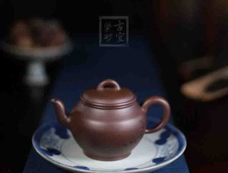 《秋韻》宜興紫砂壺助理工藝美術(shù)師手工茶壺紫泥創(chuàng  )新壺