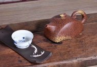 《金錢(qián)豹》宜興紫砂壺葛軍全手工原礦紫泥