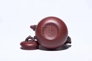 《留香提梁》宜興紫砂壺底槽青創(chuàng  )新提梁全手工茶壺