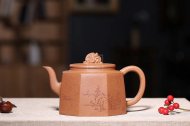 《八方來(lái)財》宜興紫砂壺工藝美術(shù)師手工金降坡泥泡茶壺茶具八方