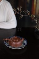 《裙舞》宜興紫砂壺工藝美術(shù)師純手工創(chuàng  )新壺泡茶壺底槽青茶具