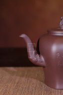 《威震四方》宜興紫砂壺名家工藝美術(shù)師全手工泡茶壺茶具楊國琴老師大廠(chǎng)拼紫泥