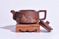 《萬(wàn)里長(cháng)城》宜興黃龍山清水泥紫砂壺茶具