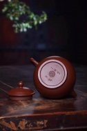 《圓韻》宜興紫砂壺王鎮學(xué)原礦紫朱泥全手工