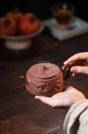 《雙龍石鼓》宜興工藝美術(shù)師手工紫砂壺創(chuàng  )新壺全手工段泥泡茶壺