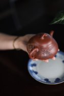 《樂(lè )在瓢飲》宜興紫砂壺高級工藝美術(shù)師手工底槽青泡茶壺具石瓢