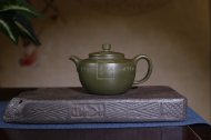 《魚(yú)樂(lè )》宜興工藝美術(shù)師手工紫砂壺茶壺具民國綠
