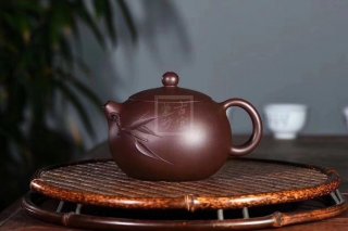 《竹節西施》宜興紫砂壺工藝美術(shù)師純手工紫泥茶壺全手工西施紫砂壺