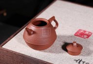《樸雅》宜興紫砂壺原紅降坡泥全手工純手工茶壺茶具創(chuàng  )新壺