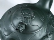 《云龍》宜興紫砂壺高級工藝美術(shù)師手工民國綠泡茶壺魚(yú)化龍茶具