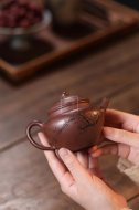 《鏡圓》宜興紫砂壺實(shí)力派名家手工文革紫泥