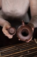 《暗香》宜興紫砂壺創(chuàng  )新壺高級工藝美術(shù)師手工紫泥泡茶壺具