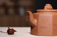 《八方來(lái)財》宜興紫砂壺工藝美術(shù)師手工金降坡泥泡茶壺茶具八方
