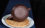 《秋韻》宜興紫砂壺助理工藝美術(shù)師手工茶壺紫泥創(chuàng  )新壺