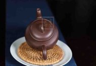 《秋韻》宜興紫砂壺助理工藝美術(shù)師手工茶壺紫泥創(chuàng  )新壺