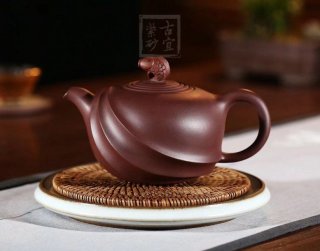 《博海浪擊》宜興紫砂壺工藝美術(shù)師手工茶壺紫泥創(chuàng  )新壺