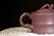 《竹節壺》宜興紫砂壺助理工藝美術(shù)師手工竹節壺紫泥