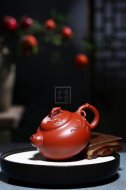 《道洪葫蘆》宜興紫砂壺工藝美術(shù)師手工刻繪大紅袍創(chuàng  )新壺泡茶壺具
