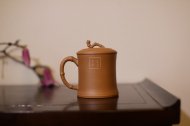 《繁花似景竹節蓋杯》經(jīng)典紫砂壺宜興全手工泡茶壺茶具降坡泥