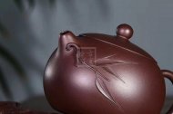 《竹節西施》宜興紫砂壺工藝美術(shù)師純手工紫泥茶壺全手工西施紫砂壺