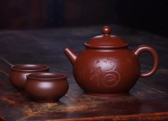 《圓韻》宜興紫砂壺王鎮學(xué)原礦紫朱泥全手工