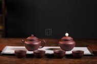 《樂(lè )道套組》紫砂壺宜興紫砂純手工底槽青茶具泡茶