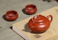 《圓韻壺》宜興創(chuàng  )新壺紫砂工藝美術(shù)師手工大紅袍泡茶壺套壺