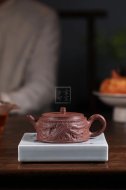 《雙龍石鼓》宜興工藝美術(shù)師手工紫砂壺創(chuàng  )新壺全手工段泥泡茶壺