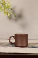 《帶把竹節品茗杯》