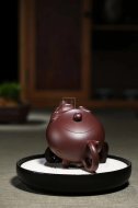 《財源滾滾》宜興紫砂壺全手工泡茶壺工藝美術(shù)師大師底槽青