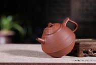 《樸雅》宜興紫砂壺原紅降坡泥全手工純手工茶壺茶具創(chuàng  )新壺
