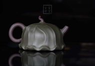《荷葉》宜興名家紫砂壺工藝美術(shù)師手工民國綠，紫泥功夫茶具茶壺家用