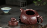 《海豚》工藝美術(shù)師手工家紫泥紫砂壺創(chuàng  )新壺系列收藏茶壺