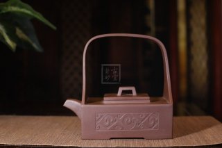 《金玉提梁》宜興市紫砂壺紫泥全手工高級工藝美術(shù)師制作創(chuàng  )新提梁茶具套壺
