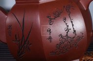 《尊六方》宜興六方紫砂壺底槽青純手工高級工藝美術(shù)師泡茶壺特價(jià)茶具