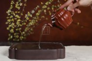 《宜興紫砂儲水式壺承/干泡盤(pán)》宜興工紫砂壺紫砂茶壺茶具
