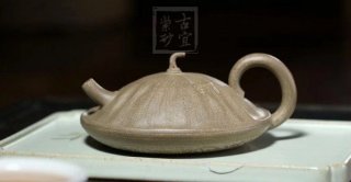 《小蓮蓬》宜興青灰泥工藝美術(shù)師全手工收藏把玩創(chuàng  )新壺茶具