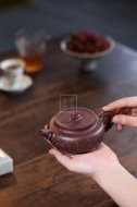 《金砂竹韻》宜興紫砂壺純手工底槽青，段泥泡茶壺