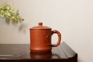 《竹節蓋杯》宜興紫砂茶壺紫砂泡茶壺朱泥手工實(shí)力派藝人泡茶壺