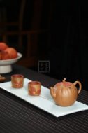 《銀杏壺》宜興紫砂茶壺高級工藝美術(shù)師段泥（配紅泥）創(chuàng  )新壺