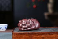 《精品小福豬》宜興方把全手工紫砂壺實(shí)力派鄭裕陽(yáng)紫泥