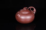 《福祿一生》宜興紫砂壺手工工藝美術(shù)師紫泥壺茶壺創(chuàng  )新壺茶具