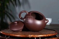 《竹節西施》宜興紫砂壺工藝美術(shù)師純手工紫泥茶壺全手工西施紫砂壺