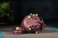 《多子多?！芬伺d紫砂壺高級工藝美術(shù)師純手工底槽青中壺茶具泡茶壺創(chuàng  )新壺
