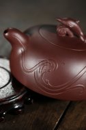 《海豚》工藝美術(shù)師手工家紫泥紫砂壺創(chuàng  )新壺系列收藏茶壺