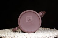 《竹節壺》宜興紫砂壺助理工藝美術(shù)師手工竹節壺紫泥