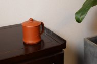 《竹節蓋杯》宜興紫砂茶壺紫砂泡茶壺朱泥手工實(shí)力派藝人泡茶壺