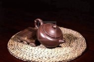 《竹影》宜興紫砂壺助理工藝美術(shù)師手工紫泥家用泡茶壺具套裝