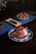 《樂(lè )在瓢飲》宜興紫砂壺高級工藝美術(shù)師手工底槽青泡茶壺具石瓢