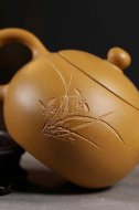 《西施》宜興高級工藝美術(shù)師手工紫砂壺西施泡茶壺茶具黃金段泥